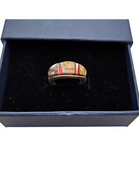 Lazuli BJ Native American Sterling Silver Ring Size 6.75 J580